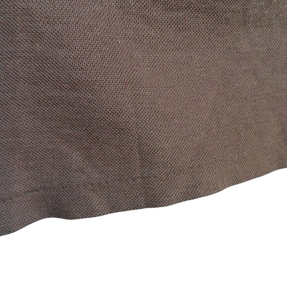 Vintage Men's Large Polo Shirt 1970's Brown Single Stitch Groovy Tennis Golfer - Picture 4 of 5